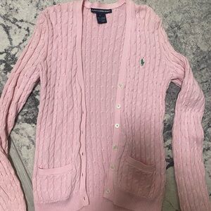 Ralph Lauren Pink Cable Knit Cardigan